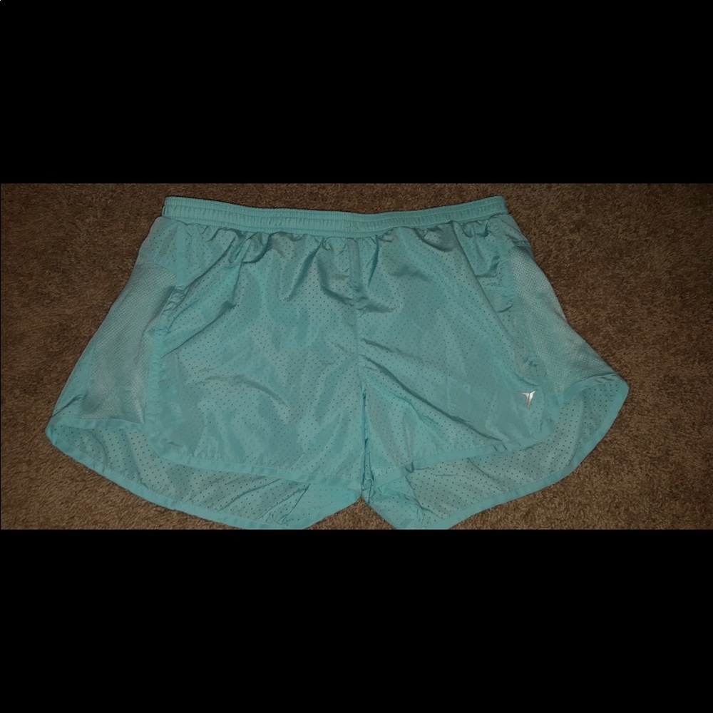 blue athletic shorts